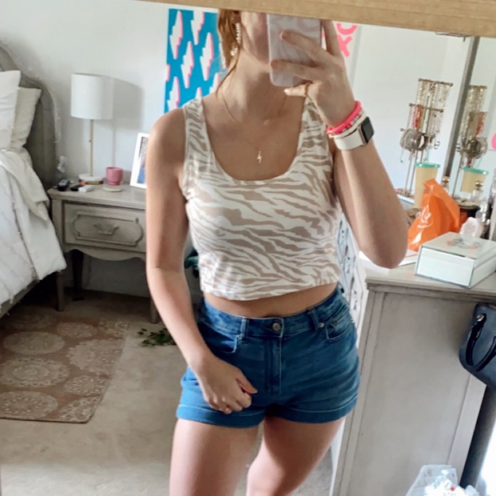 zebra tank top